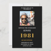 40th Birthday 1981 Black Gold Photo Template (Front)