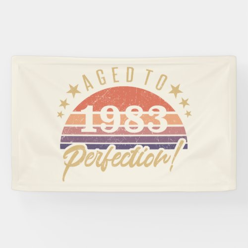 40th Birthday 1983 Aged To Perfection Banner