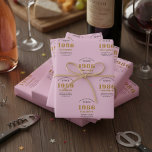 40th Birthday 1986 Add Name Pink Grey Wrapping Paper Sheets<br><div class="desc">Celebrate a milestone birthday with our elegant and customizable pink 40th birthday wrapping paper! Featuring a chic and sophisticated design, this personalized gift wrap is the perfect way to make a present feel extra special. The delicate pattern of "1986" and "NAME" is repeated across a soft pink background, creating a...</div>