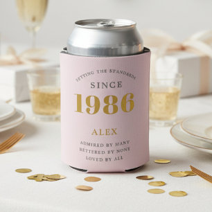 40th Birthday 1986 Keepsake Elegant Personalized Can Cooler
