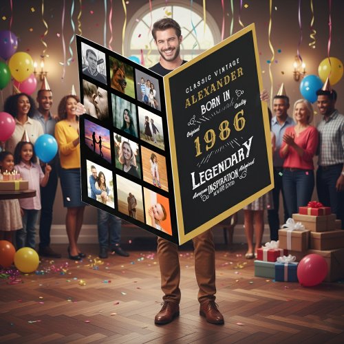 40th Birthday 1986 Legend Photo Template Giant