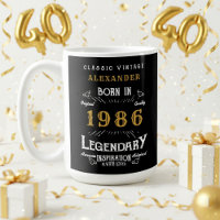 40th Birthday 1986 Legendary Retro