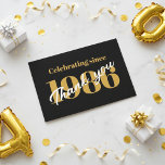 40th Birthday 1986 Retro Black And Gold Thank You Card<br><div class="desc">After that milestone 40th birthday party it's time to say thank you. Say it in style with our unique thank you cards.</div>