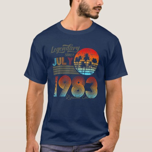 40th Birthday 40 Legendary Since July 1983 T_Shirt
