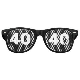 40th novelty glasses