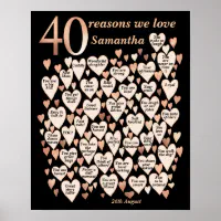 50 Reasons Why We Love You PRINTABLE, Customized Things We Love About, 50th  Birthday, 50 Reasons We Love You, Gift for Mama, CUSTOM Gifts 