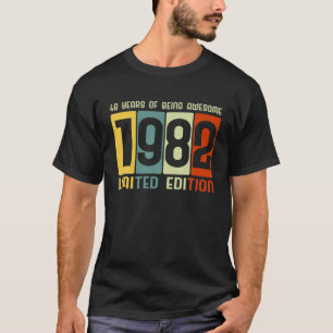 40Th Birthday 40 Years Awesome Retro Tees Limited