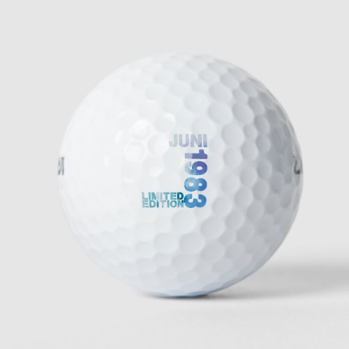 40th Birthday 40 Years Limited Edition June 1983 Golf Balls