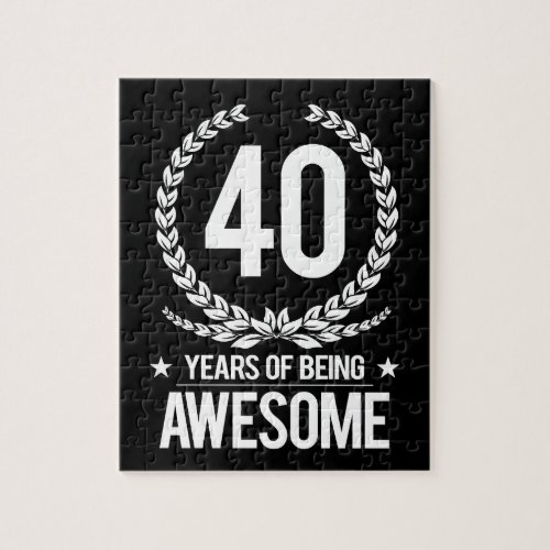 40th Birthday 40 Years Of Being Awesome Jigsaw Puzzle