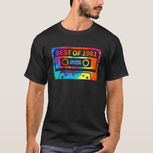 40Th Birthday 40 Years Old Tie Dye Best 1981 Casse T-Shirt