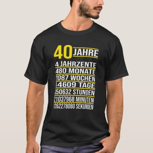 40Th Birthday 40Th Vintage Retro Gift Funny 1981 T_Shirt