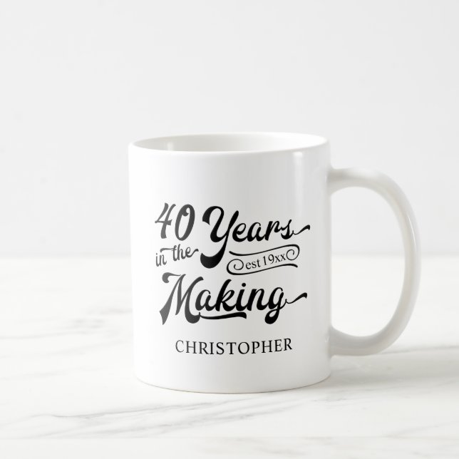 40th Birthday 60 YEARS IN THE MAKING Personalized Coffee Mug (Right)
