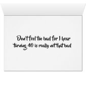 ***40TH*** BIRTHDAY ADVICES FROM BABY MULE (Inside Horizontal (Bottom))