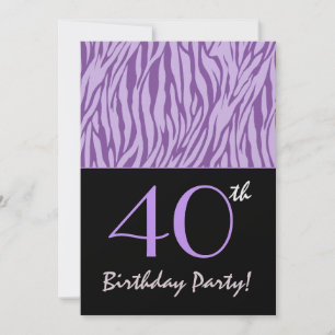 40th Birthday Animal Print Personalized Template