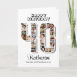 40th Birthday Anniversary Number 40 Photo Collage Card<br><div class="desc">Celebrate 40th birthday or wedding anniversary with this printable photo collage. Choose your favorite photos for display. Customize the name, text and date to fit your occasion. This will be a lovely keepsake with personalized message to look back on with family and friends. If you need any other number as...</div>