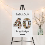 40th Birthday Anniversary Number 40 Photo Collage Foam Board<br><div class="desc">Celebrate 40th birthday or wedding anniversary with this printable photo collage foam board. Choose your favorite photos for display. Customize the name, text and date to fit your occasion. This will be a lovely keepsake with personalized message to look back on with family and friends. If you need any other...</div>
