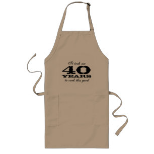 40th Birthday apron for men with cute cooking joke