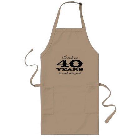 40th Birthday Apron For Men With Cute Cooking Joke