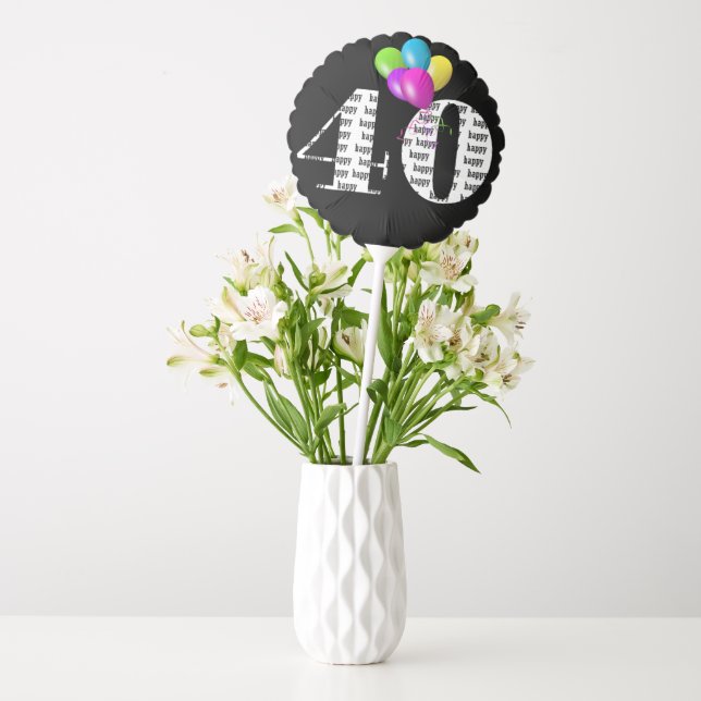 40th Birthday Balloon Bouquet (Vase)