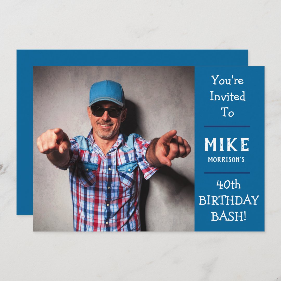 40th Birthday Bash Birthday Party Invitation Zazzle