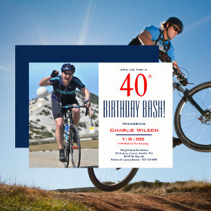 40th Birthday Bash! Birthday Party Invitation