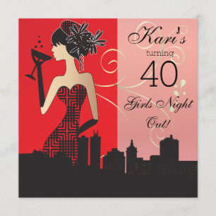 40th Birthday Bash Party Invitation