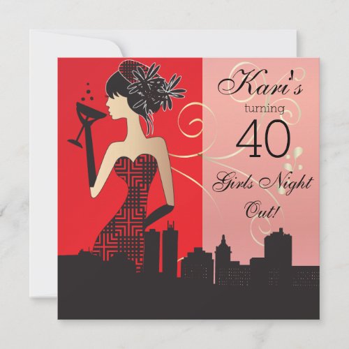 40th Birthday Bash Party Invitation