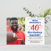 40th Birthday Bash Party - Photo Invitation (Standing Front)