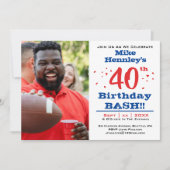 40th Birthday Bash Party - Photo Invitation (Front)