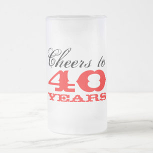 40th Birthday Beer Glass Mug Gift for men