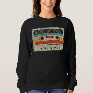 40th Birthday Best Of 1982 Cassette Tape 40 Years Sweatshirt