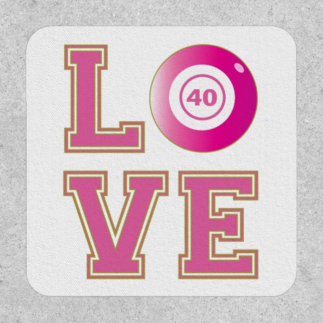 40th Birthday Bingo Lover Custom Patch (Front)
