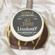 40th Birthday Black Gold Legendary Retro Cake Pops at Zazzle