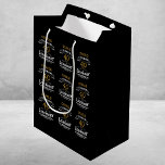 40th Birthday Black Gold  Legendary Retro Medium Gift Bag<br><div class="desc">Vintage Black Gold Elegant gift bag - Personalized 40th Birthday Celebration bag. Celebrate your milestone 40th birthday with a touch of elegance, class, and sweetness! Our Vintage Black Gold gift bags are the perfect way to make your mark with personalized birthday favors. Every bag has a rich and luxurious black...</div>