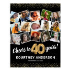 40th Birthday Black Gold Photo Party
