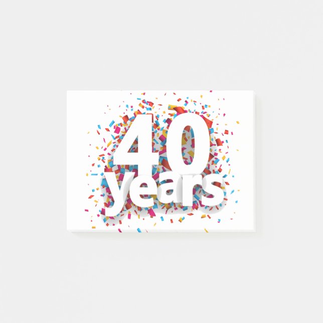 40th Birthday Born 1980 Limited Edition Gifts 40th Post-it Notes (Front)