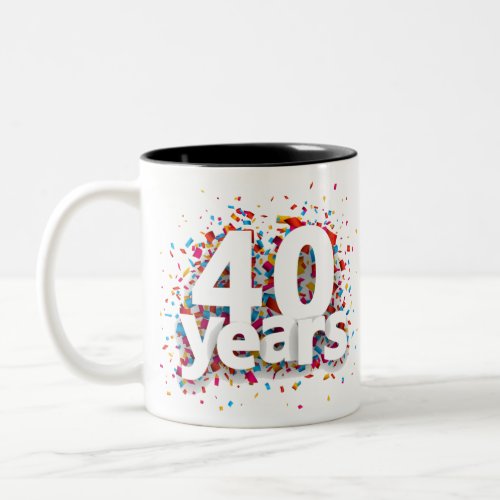 40th Birthday Born 1980 Limited Edition Gifts 40th Two_Tone Coffee Mug