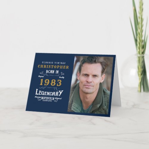 40th Birthday Born 1983 Photo Template Legend