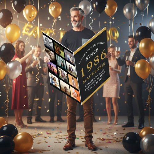 40th Birthday Born 1986 Photo Template Giant Dad