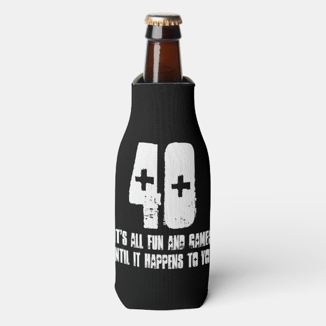 40th Birthday Bottle Cooler (Bottle Front)