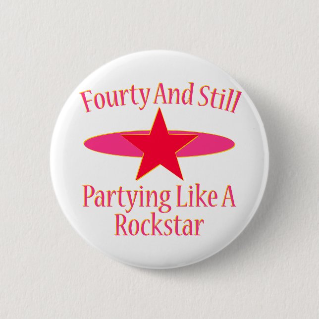 40th Birthday Button (Front)