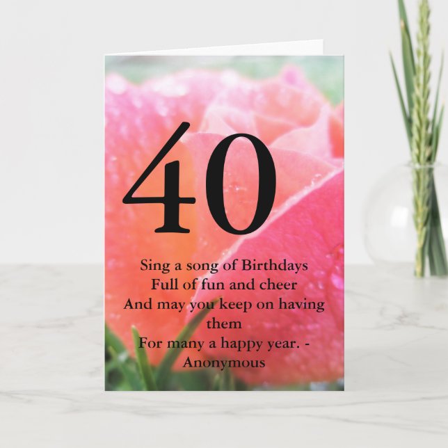 40th Birthday Card (Front)