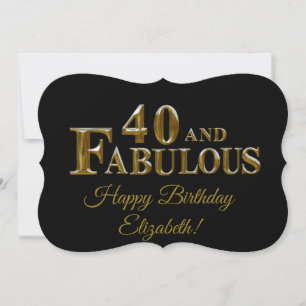 40th Birthday Card