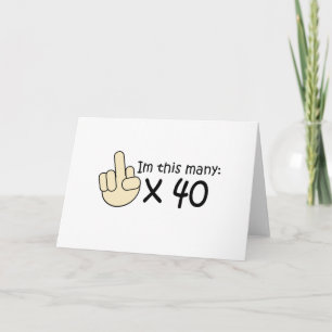 40th Birthday Card
