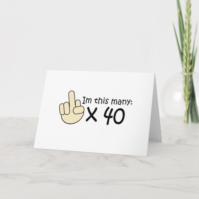 40th Birthday Card (Front)