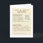 40th Birthday Card for friend<br><div class="desc">Celebrate turning 40 with this unique and heartfelt recipe-themed birthday card! Perfectly crafted to inspire joy, adventure, and a sprinkle of nostalgia, this card is like a gift itself. With whimsical "ingredients" like love, relaxation, and laughter, it's sure to bring a smile to anyone's face. The "directions" add an extra...</div>