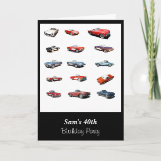 40th Birthday card invitation