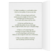 40th Birthday card: Potato Bag Fitness Program (Inside (Left))