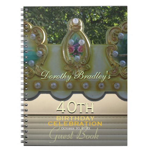 40th Birthday Celebration Carousel Guest Book