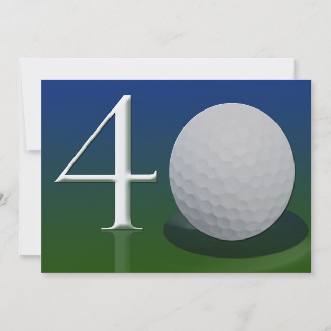 40th Birthday Celebration Invitation - golf (Front)